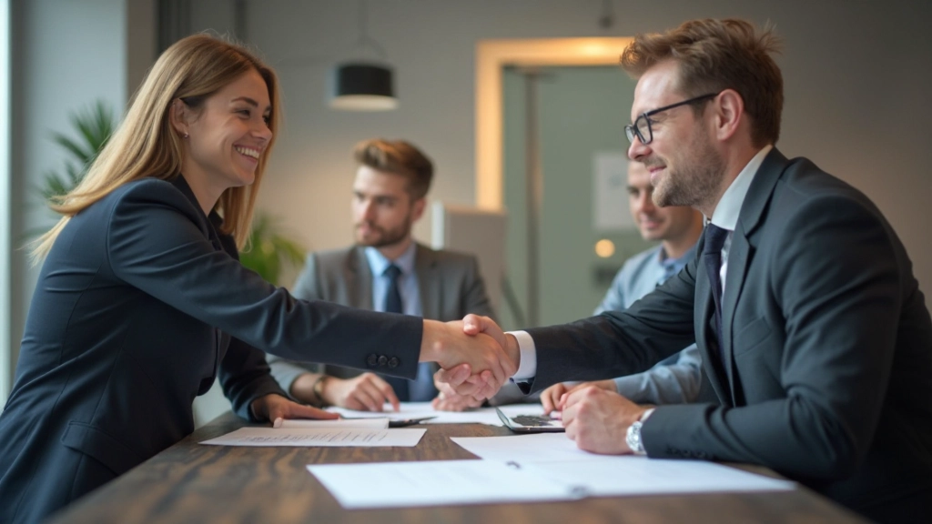 Team reviewing negotiation outcomes and documenting final agreement