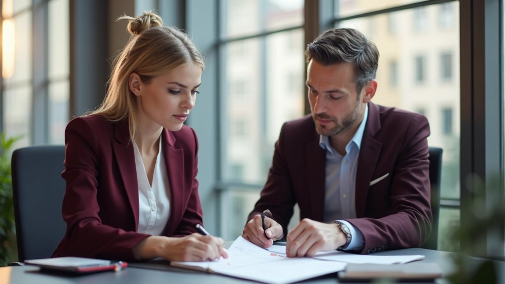 Change management consultant reviewing transformation roadmap with organizational leaders in planning session